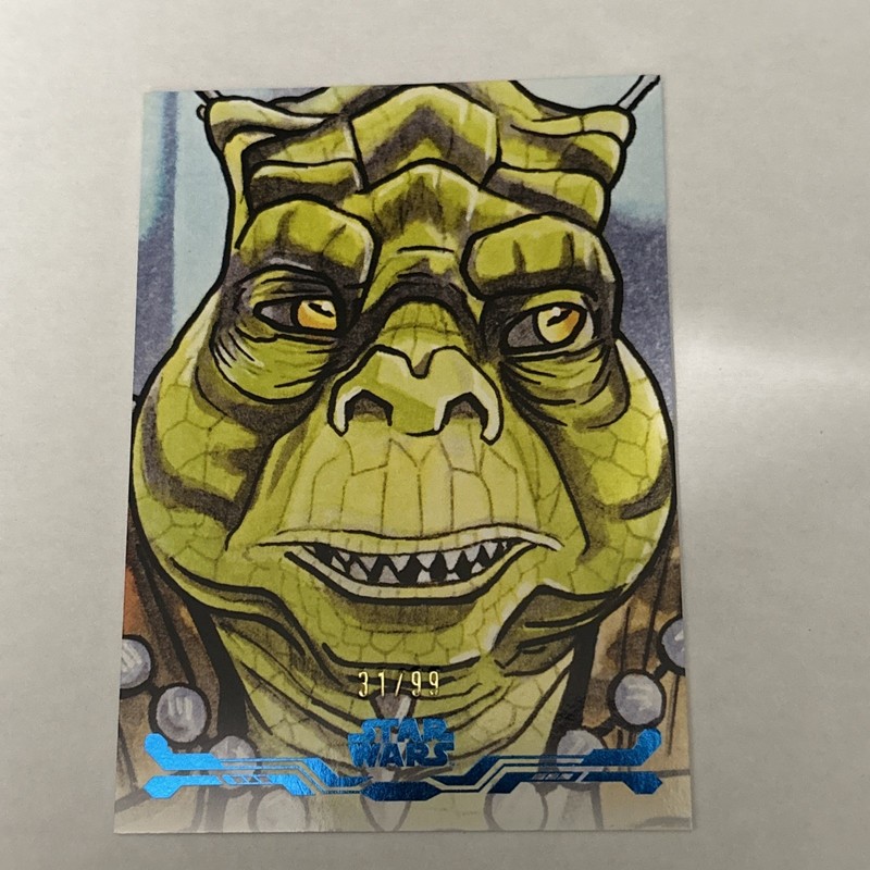 2025 Topps Star Wars Smugglers Ciddarin Scaleback Stellar Signatures Blue 31/99 