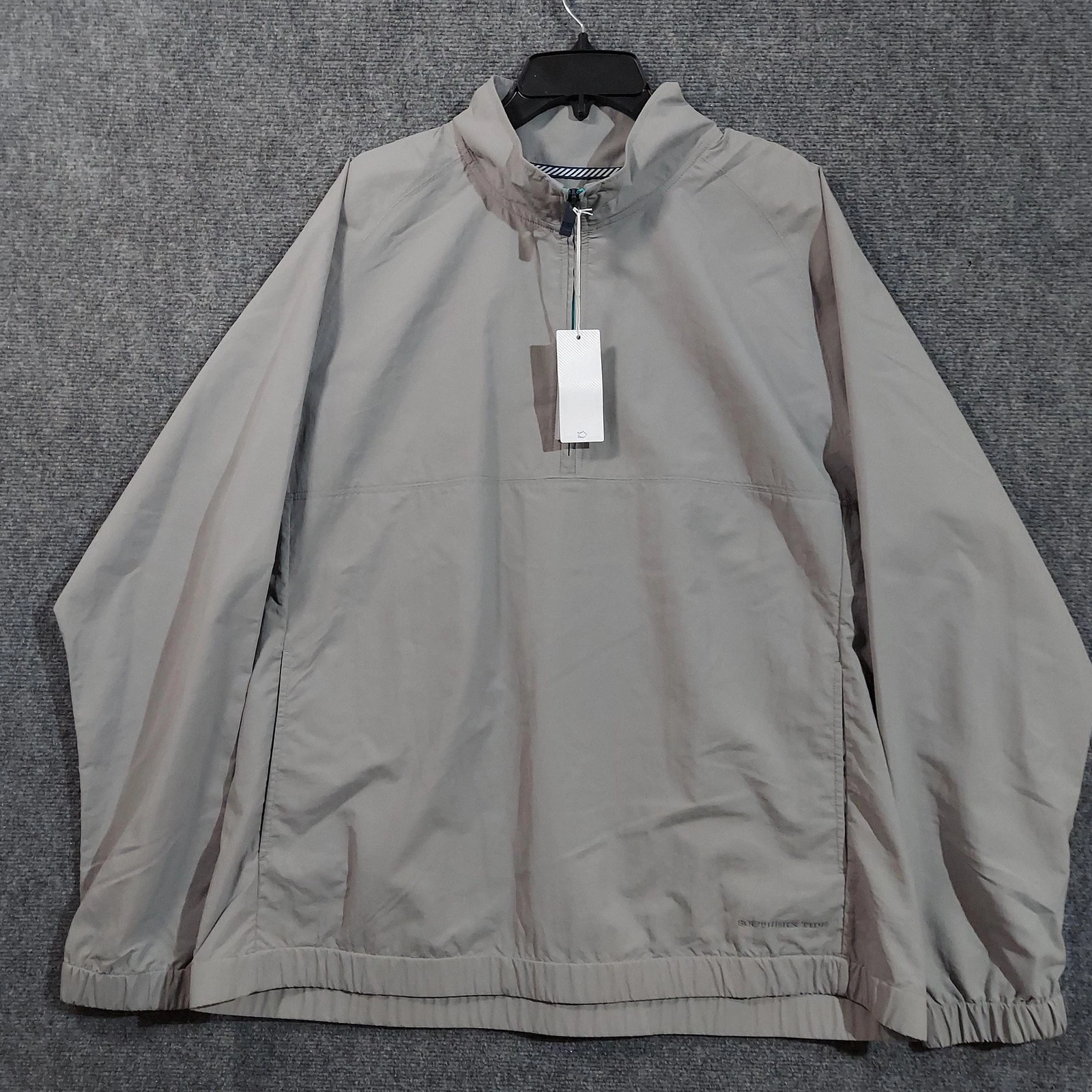 Southern Tide Pullover Jacket Mens 2XL Grey Shoreline Quarter Zip Windbreaker