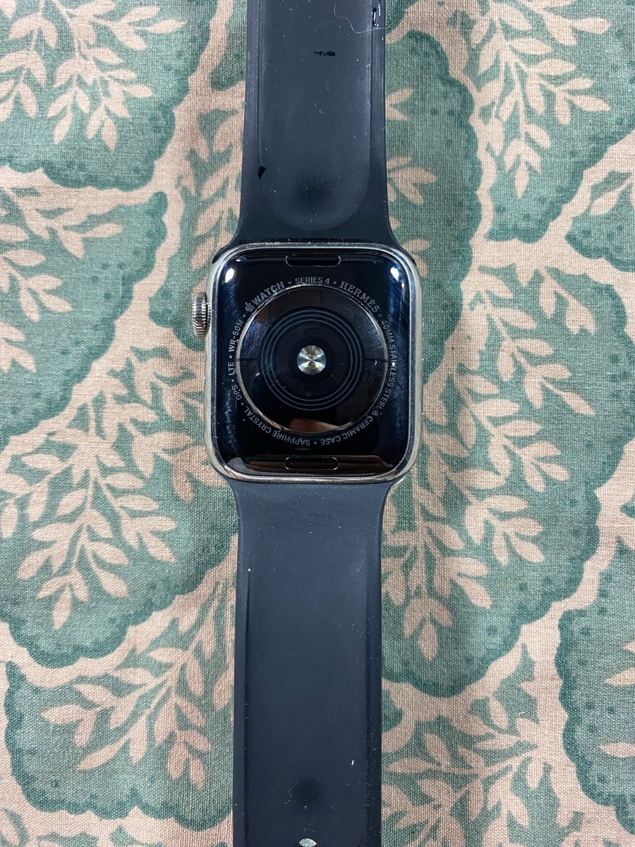 Hermes Apple Series 4 Watch Stainless Steel & Ceramic 40mm | eBay