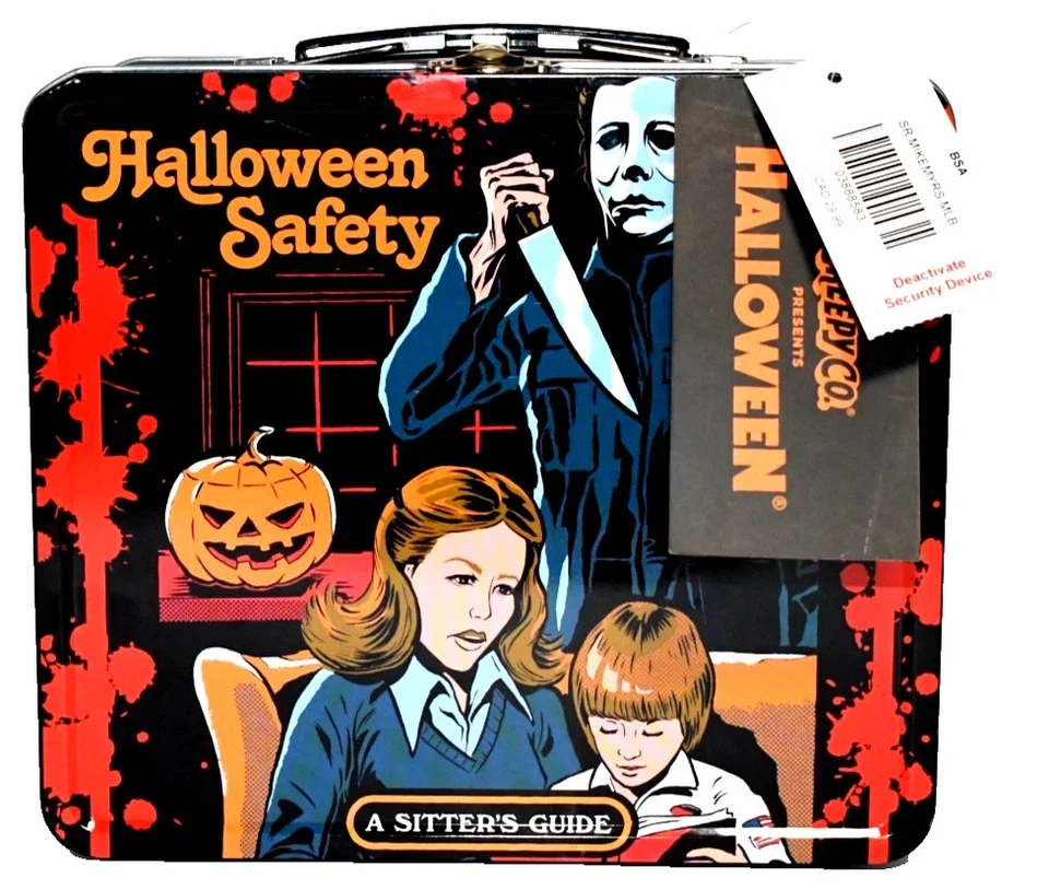 HALLOWEEN Michael Myers Metal Safety Lunch Box SITTERS GUIDE Steven Rhodes NWTs - Image 2 of 4