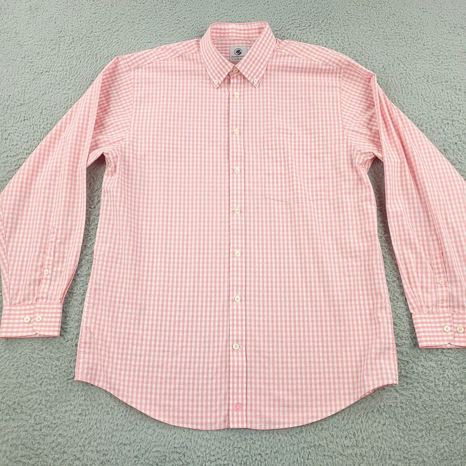 Southern Proper Shirt Mens Large Pink Gingham Button Down Long Sleeve Preppy - Image 3 of 4