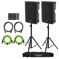 Mackie THUMP15v4 15" 1400W Powered Active Bluetooth DJ PA Loudspeakers w Stands