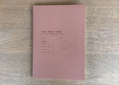 Fast Brain Friend: ADHD A5 Daily Productivity Planner (Undated) Caramel Fudge