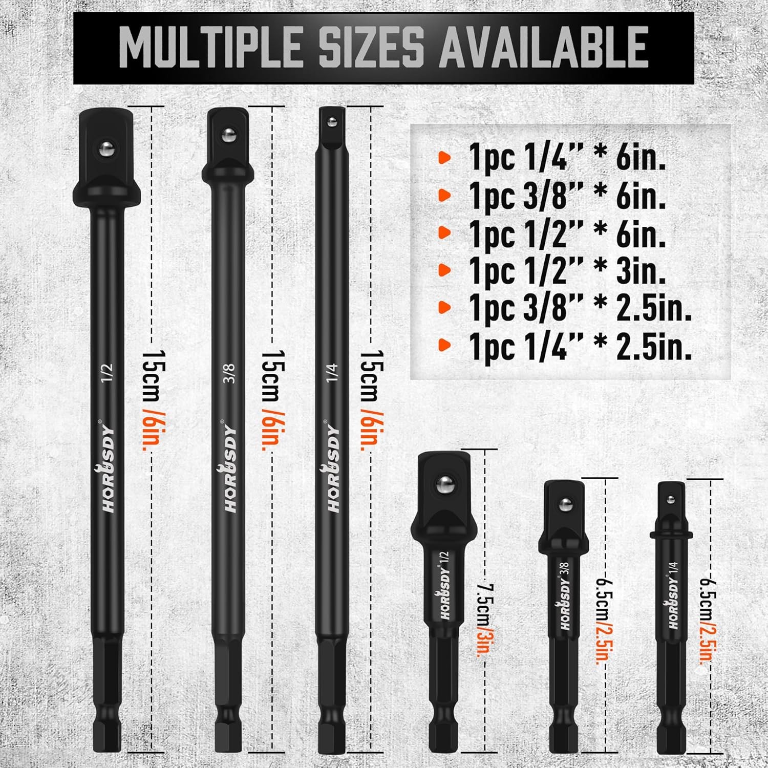 9 Piece Impact Drill Socket Adapter Set and Universal Joints Socket Set 1/4" 3/8