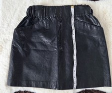 Minigonna Zara in ecopelle nera, taglia XS