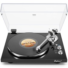 Belt Drive Turntable for Vinyl Record Player,Work with Bluetooth Speakers or ...