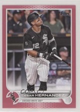 2022 Topps Series 1 Mother's Day Hot Pink 35/50 Cesar Hernandez #28 0st9