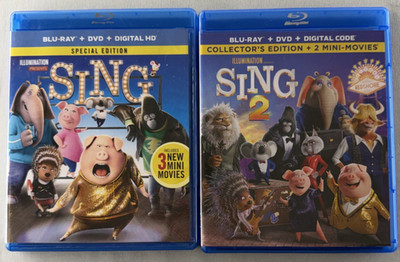 Sing and Sing 2 Blu-ray Movies