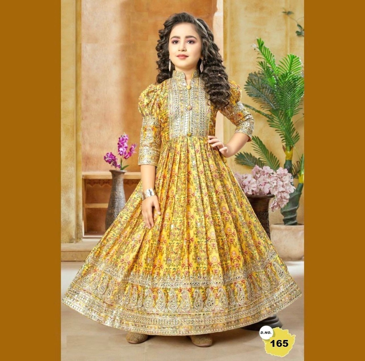 Readymade kids girls Gown party wear eid indian girls designer dress | eBay