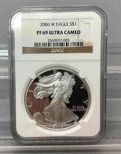 2006 W Proof American Silver Eagle - NGC - PF 69 Ultra Cameo