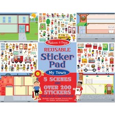 Melissa  Doug Reusable Sticker Pad-My Town