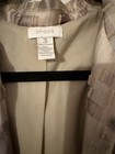 Chico's Women's Size 3 Beige Taupe Geometric Lined Collared Hook & Eye Jacket — photo 4