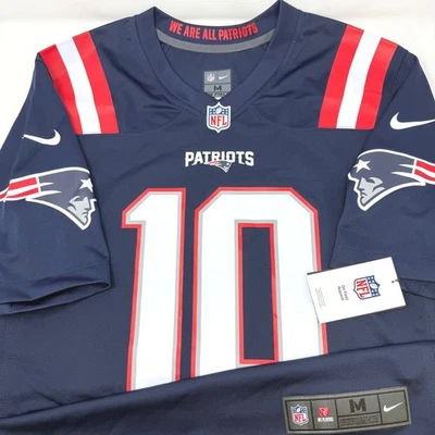 Nike Mac Jones New England Patriots Jersey Mens Medium Navy Blue NFL 10 NEW - Image 1 of 4
