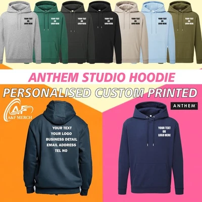 Anthem Hoodie Personalised Imprimé Sweat à Capuche Mixte Travail Noir XS-3XL - Photo 1/2