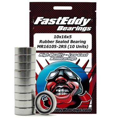 10x16x5 Rubber Sealed Bearing MR16105-2RS 10 Units