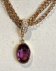 Swarovski Swan Necklace Earrings Set Gold Plated Crystals — photo 2