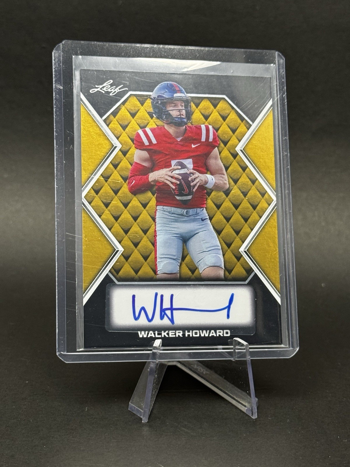 Leaf 2026 Walker Howard Ole Miss Rebels Autographed Card #BA-WH1 NCAA FB
