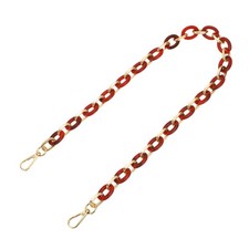 24 Inch Acrylic Chain Purse Strap Replacement Luxury Handbag Strap, Red Black