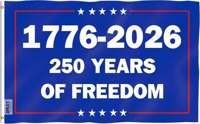Anley 3x5 Ft 250 Years of Freedom 1776-2026 Flag 250th Anniversary American Flag