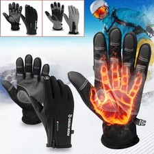 Winter Waterproof Touch Screen Gloves Warm Fleece Lined for Cold Weather Sports