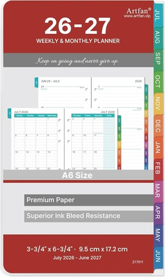 #ad #ad 2026 2027 Red Planner Refill 3.75 x 6.75 Weekly Monthly Pages Sunday Start $11.29