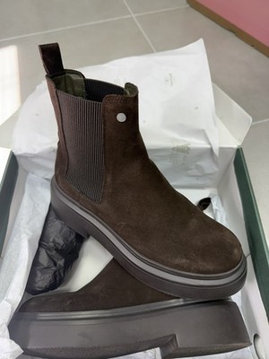 Barbour Womens Size 8 Celina Chelsea Boots Espresso Suede 