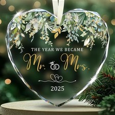 The Year We Became Mr.  Mrs. Ornament 2025   First Christmas Married Ornaments