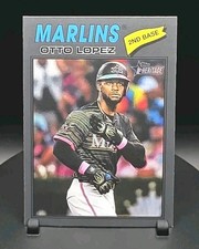 Otto Lopez 2026 Topps Heritage Dark Gray Border #345 - Miami Marlins