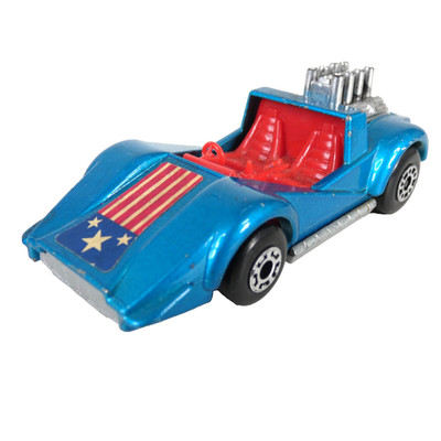 Matchbox Hellraiser 55 Spielzeugauto Superfast Sammlerstück Vintage USA Flagge blau V8
