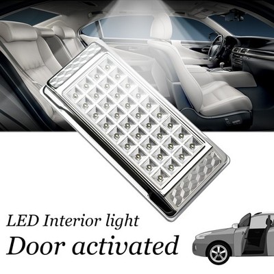 12V 36Led White Interior Ceiling Light Chromed Cool White RV Camper Boat Fishing