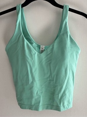 lululemon athletica Align Seafoam V-Neck Longline Cropped Tank Size 4 | 0036