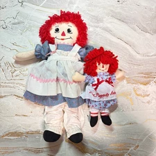 Raggedy Ann & Raggedy Ann Handmade by Aurora Rag dolls 2 Dolls