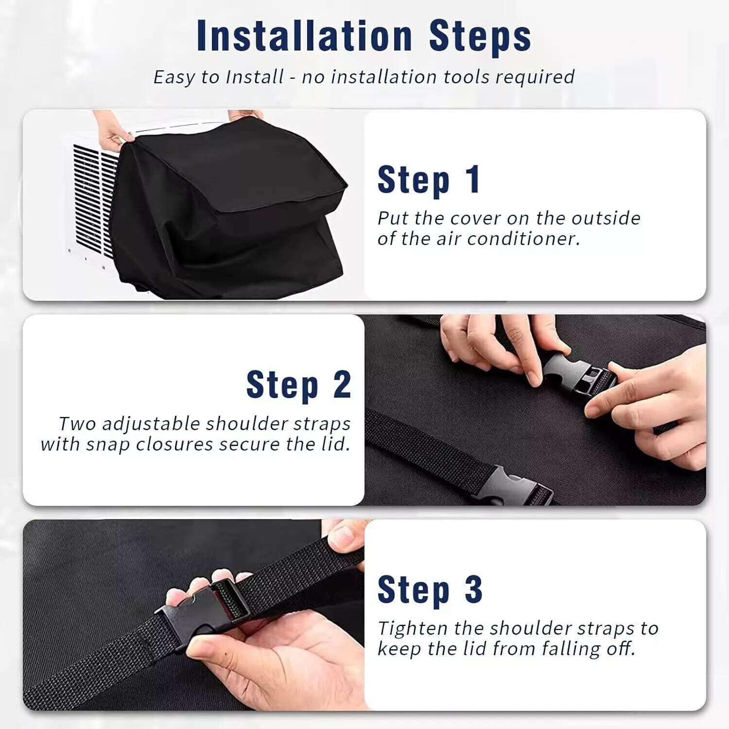 Air Conditioner Dust Snow Cover Protector for A/C Outdoor Waterproof Heavy Duty