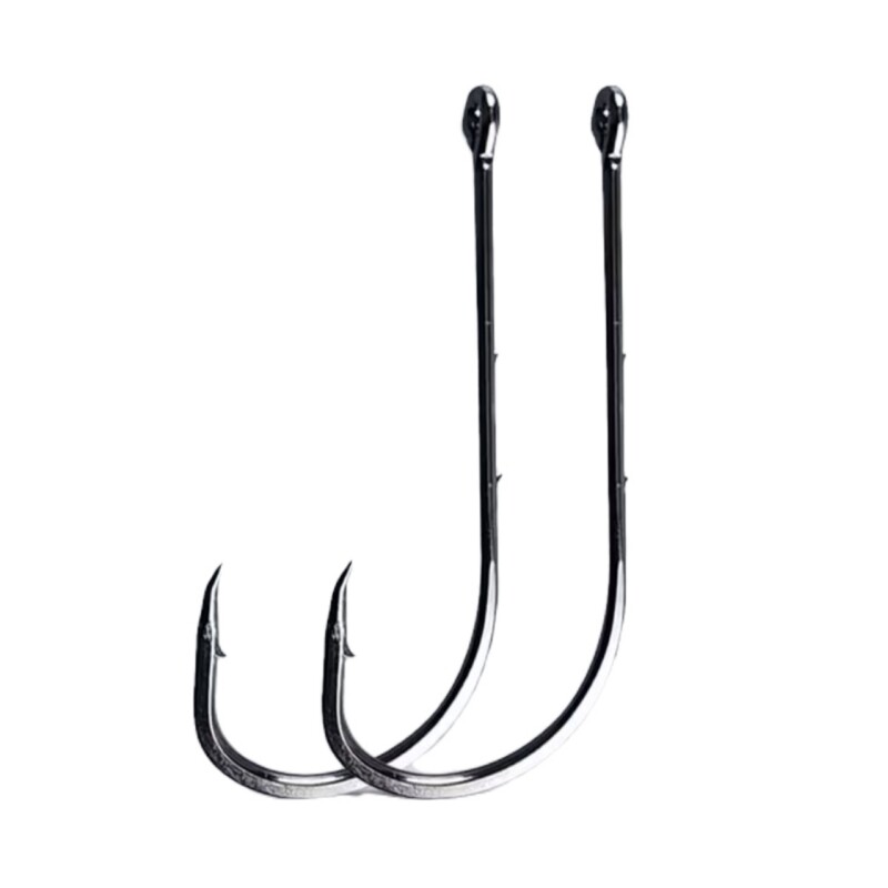 100pcs Long Shank Bait Holder Bait Fishing Hooks with Bait Holder Barbs