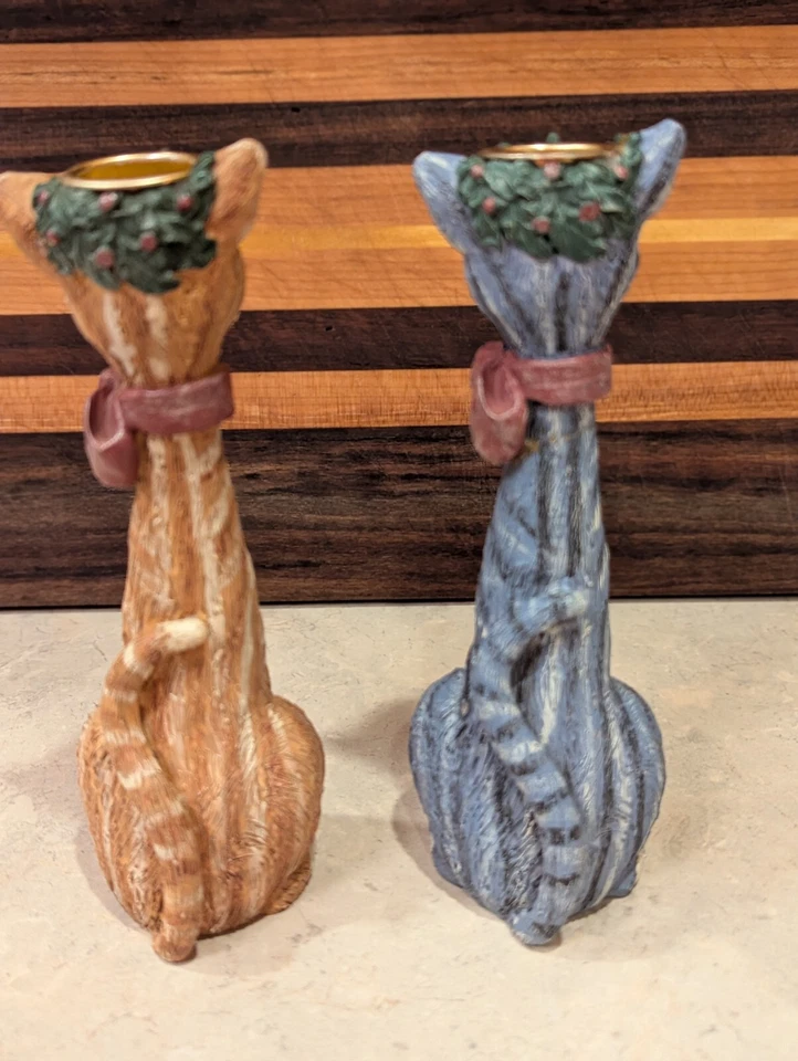 Candelabros vintage Kurt S. Adler Navidad gatos 6,5 pulgadas. VER NOTA Foto 2 de 4