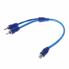 2-Pack RCA Audio Jack Cable Y Adapter Splitter 1 Female to 2 Male Plug
