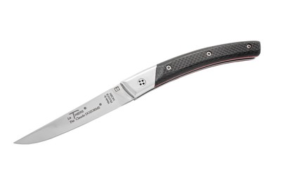 LE THIERS CLAUDE DOZORME SECRET 14C28N FOLDING POCKET KNIFE / CARBON * NEW *