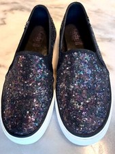 Keds Women's Double Decker Sequin Sneaker Slip On Dream Foam Foot Bed Sz 5.5