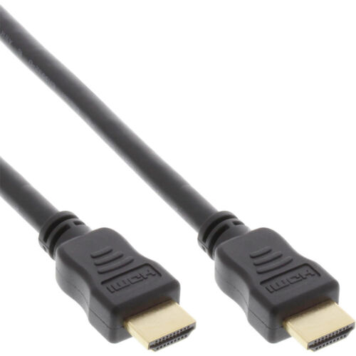 5x InLine HDMI Kabel High Speed Ethernet Stecker->Stecker schwarz vergoldet 5m - Afbeelding 1 van 2