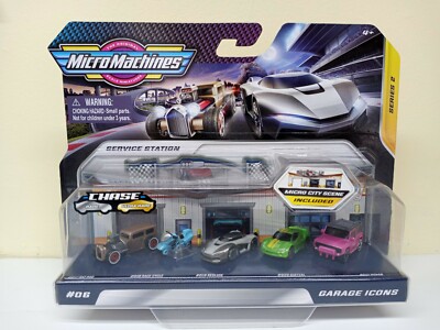 Micro Machines Micro City garage icons #06 Series 2 Toy Car Vehicle with scene