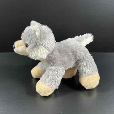 Aurora 2018 Flopsie 8'' Woolsey Grey Wolf Cub Husky Dog Stuffed Plush Soft 