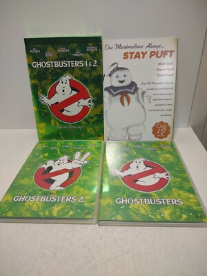 Ghostbusters 1 & 2 DVD Gift Set w/ Slipcover & Stay Puft Insert Double Feature