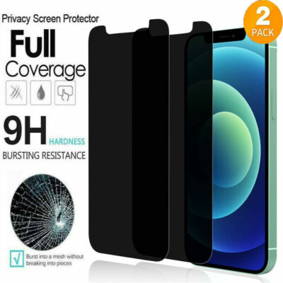 2 Pack IPhone13 12 14 Pro Max Privacy Anti-Spy Tempered Glass Screen Protector