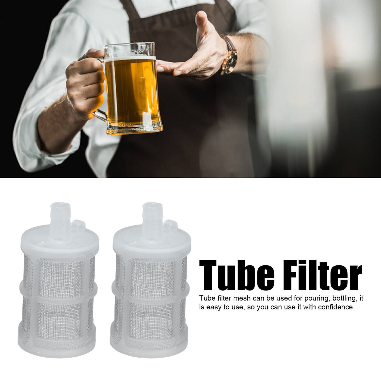 2PCS Floating Dip Tube Filter Replacement Stainless Steel Ho