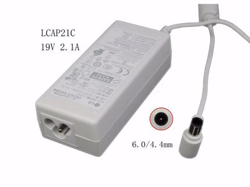 GENUINE LG 19V 2.1A LG AC Adaptor PSU LCAP21C LG Monitors TV + UK LEAD WHITE #Y5