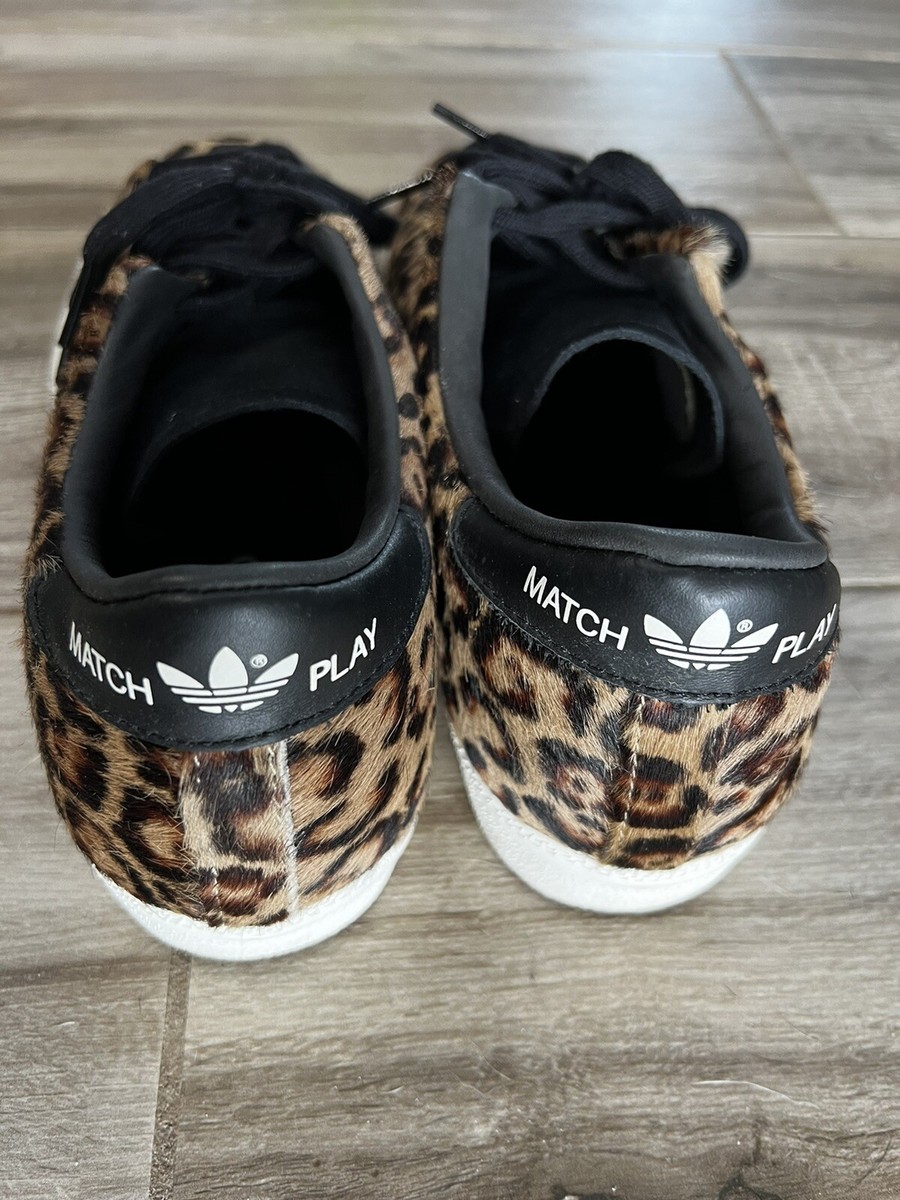 Adidas Match Play Leopard Pattern Pony Hair Sneakers Men display picture 1