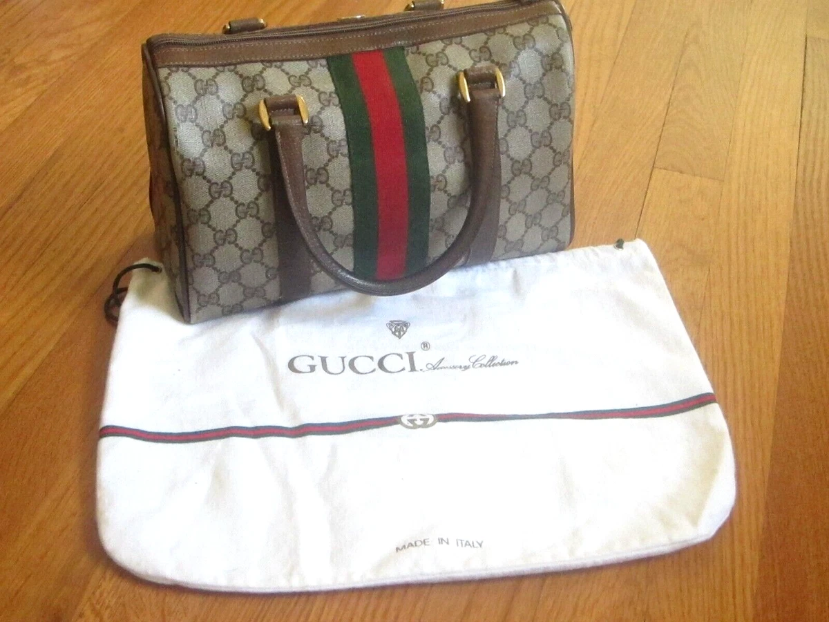 Authentic GUCCI BOSTON HANDBAG Accessory Collection Vintage Bag