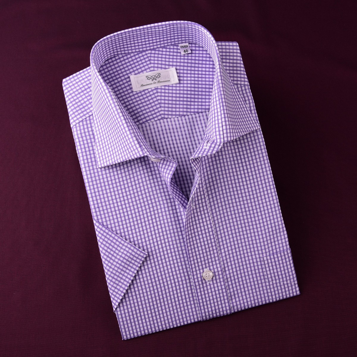 トップス ANGLAN Huge Check Work Shirt - Purple FranklinPurpleMiniGinghamCheck