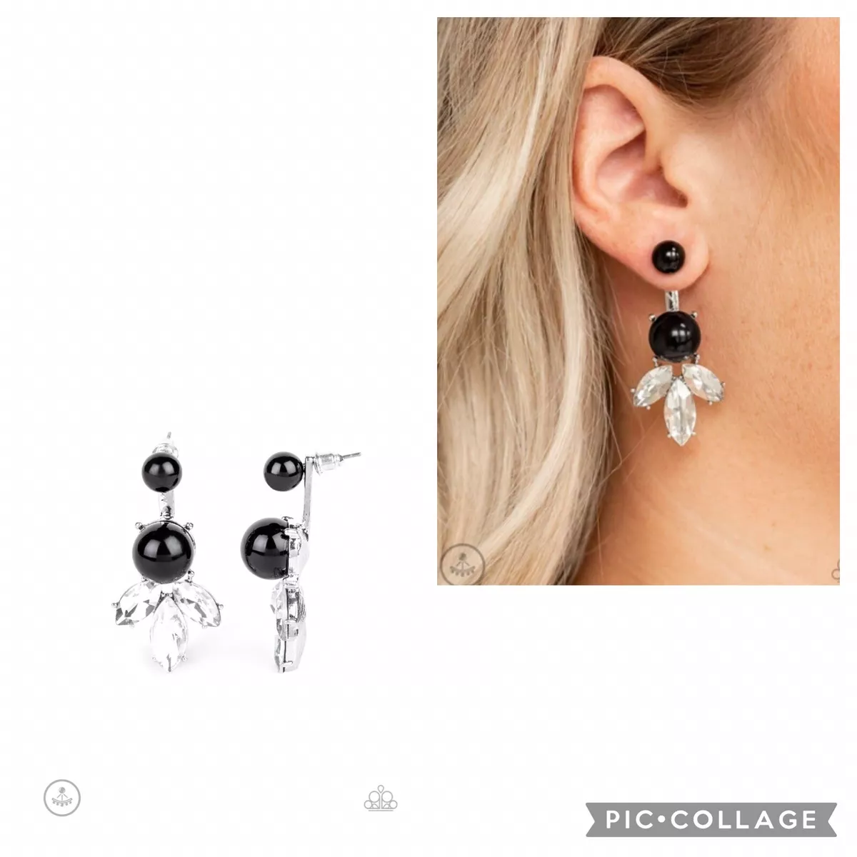 Paparazzi Jewelry Extra Elite Black Pearl Jacket Earrings eBay