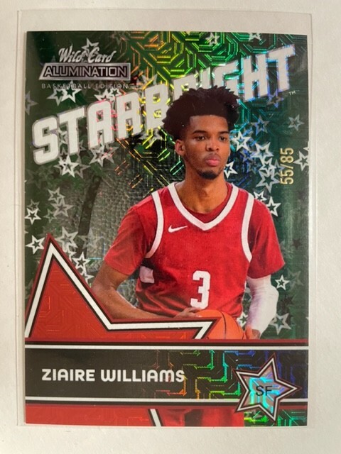 '21-22 Wild Card BKB "Red Chase - Starbright" GREEN MOJO Ziaire Williams /85